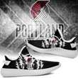 NBA Portland Trail Blazers Black Scratch Yeezy Boost Sneakers Shoes ah-yz-0707