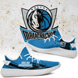 NBA Dallas Mavericks Blue Black Arrow Yeezy Boost Sneakers Shoes ah-yz-0707