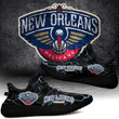 NBA New Orleans Pelicans Black Navy Lightning Yeezy Boost Sneakers Shoes ah-yz-0707