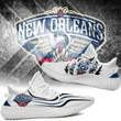 NBA New Orleans Pelicans White Scratch Yeezy Boost Sneakers V2 Shoes ah-yz-0707
