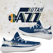 NBA Utah Jazz Navy White Yeezy Boost Sneakers Shoes ah-yz-0707