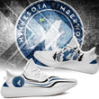NBA Minnesota Timberwolves White Blue Scratch Yeezy Boost Sneakers V2 Shoes ah-yz-0707