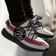 NBA Toronto Raptors White Red Scratch Yeezy Boost Sneakers Shoes ah-yz-0707