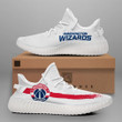 NBA Washington Wizards White Logo Yeezy Boost Sneakers Shoes ah-yz-0707