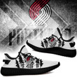 NBA Portland Trail Blazers White Scratch Yeezy Boost Sneakers Shoes ah-yz-0707