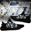 NBA Utah Jazz Black Scratch Yeezy Boost Sneakers Shoes ah-yz-0707