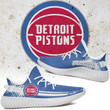 NBA Detroit Pistons Blue White Yeezy Boost Sneakers V2 Shoes ah-yz-0707