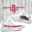 NBA Houston Rockets White Red Scratch Yeezy Boost Sneakers Shoes ah-yz-0707