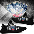 NBA New Orleans Pelicans Black Scratch Yeezy Boost Sneakers Shoes ah-yz-0707