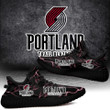 NBA Portland Trail Blazers Black Red Lightning Yeezy Boost Sneakers Shoes ah-yz-0707