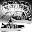 NBA San Antonio Spurs Black Scratch Yeezy Boost Sneakers Shoes ah-yz-0707