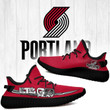 NBA Portland Trail Blazers Let's Go Play Yeezy Boost Sneakers Shoes ah-yz-0707