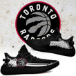 NBA Toronto Raptors Black White Yeezy Boost Sneakers Shoes ah-yz-0707