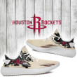 NBA Houston Rockets Cream Scratch Yeezy Boost Sneakers Shoes ah-yz-0707