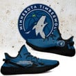 NBA Minnesota Timberwolves Blue Black Arrow Yeezy Boost Sneakers Shoes ah-yz-0707