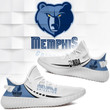 NBA Memphis Grizzlies White Blue Yeezy Boost Sneakers V3 Shoes ah-yz-0707