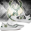 NBA Milwaukee Bucks White Green Scratch Yeezy Boost Sneakers V2 Shoes ah-yz-0707