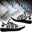 NBA New Orleans Pelicans White Scratch Yeezy Boost Sneakers Shoes ah-yz-0707