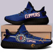 NBA Los Angeles Clippers Blue Yeezy Boost Sneakers V2 Shoes ah-yz-0707