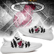 NBA Miami Heat White Scratch Yeezy Boost Sneakers Shoes ah-yz-0707