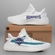 NBA Charlotte Hornets White Teal Yeezy Boost Sneakers V2 Shoes ah-yz-0707