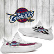 NBA Cleveland Cavaliers White Wine Scratch Yeezy Boost Sneakers Shoes ah-yz-0707