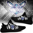 NBA Charlotte Hornets Black Scratch Yeezy Boost Sneakers Shoes ah-yz-0707