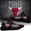 NBA Chicago Bulls Red Black Lightning Yeezy Boost Sneakers Shoes ah-yz-0707