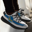 NBA Golden State Warriors White Blue Scratch Yeezy Boost Sneakers Shoes ah-yz-0707