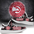 NBA Atlanta Hawks Red Black Ligtning Yeezy Boost Sneakers Shoes ah-yz-0707