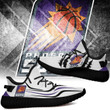 NBA Phoenix Suns White Purple Scratch Yeezy Boost Sneakers Shoes ah-yz-0707