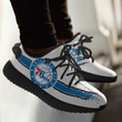 NBA Philadelphia 76ers White Blue Scratch Yeezy Boost Sneakers Shoes ah-yz-0707