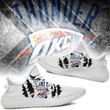 NBA Oklahoma City Thunder White Scratch Yeezy Boost Sneakers Shoes ah-yz-0707