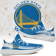 NBA Golden State Warriors Blue White Yeezy Boost Sneakers Shoes ah-yz-0707
