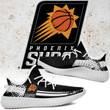 NBA Phoenix Suns Black White Yeezy Boost Sneakers Shoes ah-yz-0707