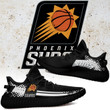 NBA Phoenix Suns Black White Yeezy Boost Sneakers Shoes ah-yz-0707