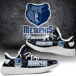 NBA Memphis Grizzlies Blue Black Lightning Yeezy Boost Sneakers Shoes ah-yz-0707