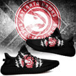 NBA Atlanta Hawks Black Scratch Yeezy Boost Sneakers Shoes ah-yz-0707