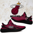 NBA Miami Heat Red Black Arrow Yeezy Boost Sneakers Shoes ah-yz-0707