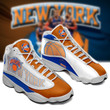 NBA New York Knicks Orange White Air Jordan 13 Shoes ah-jd13-0707