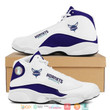 NBA Charlotte Hornets White Dark Purple Air Jordan 13 Shoes ah-jd13-0707