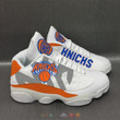 NBA New York Knicks White Orange Air Jordan 13 Shoes V2 ah-jd13-0707