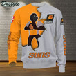NBA Phoenix Suns White Yellow Mascot Scratch Sweatshirt AOP Shirt ath-sw-0807