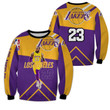 NBA Los Angeles Lakers Lebron James #23 Sweatshirt V8 AOP Shirt ath-sw-0807