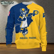NBA Indiana Pacers Blue Gold Mascot Scratch Sweatshirt AOP Shirt ath-sw-0807