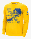 NBA Golden State Warriors Gold Sweatshirt V2 AOP Shirt ath-sw-0807