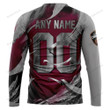 NBA Cleveland Cavaliers Custon Name Number Wine Gray Skull Sweatshirt AOP Shirt ath-sw-0807