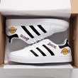 NBA Los Angeles Lakers White Black Stan Smith Shoes ath-ss-0807