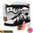 NBA Brooklyn Nets White Black Building Style Stan Smith Shoes ath-ss-0807