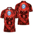 NBA Philadelphia 76ers Red Fire Skull Polo Shirt ath-pol-0807